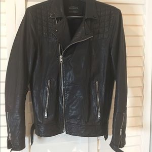All Saints black leather jacket
